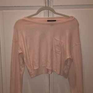 Long sleeve pink t shirt